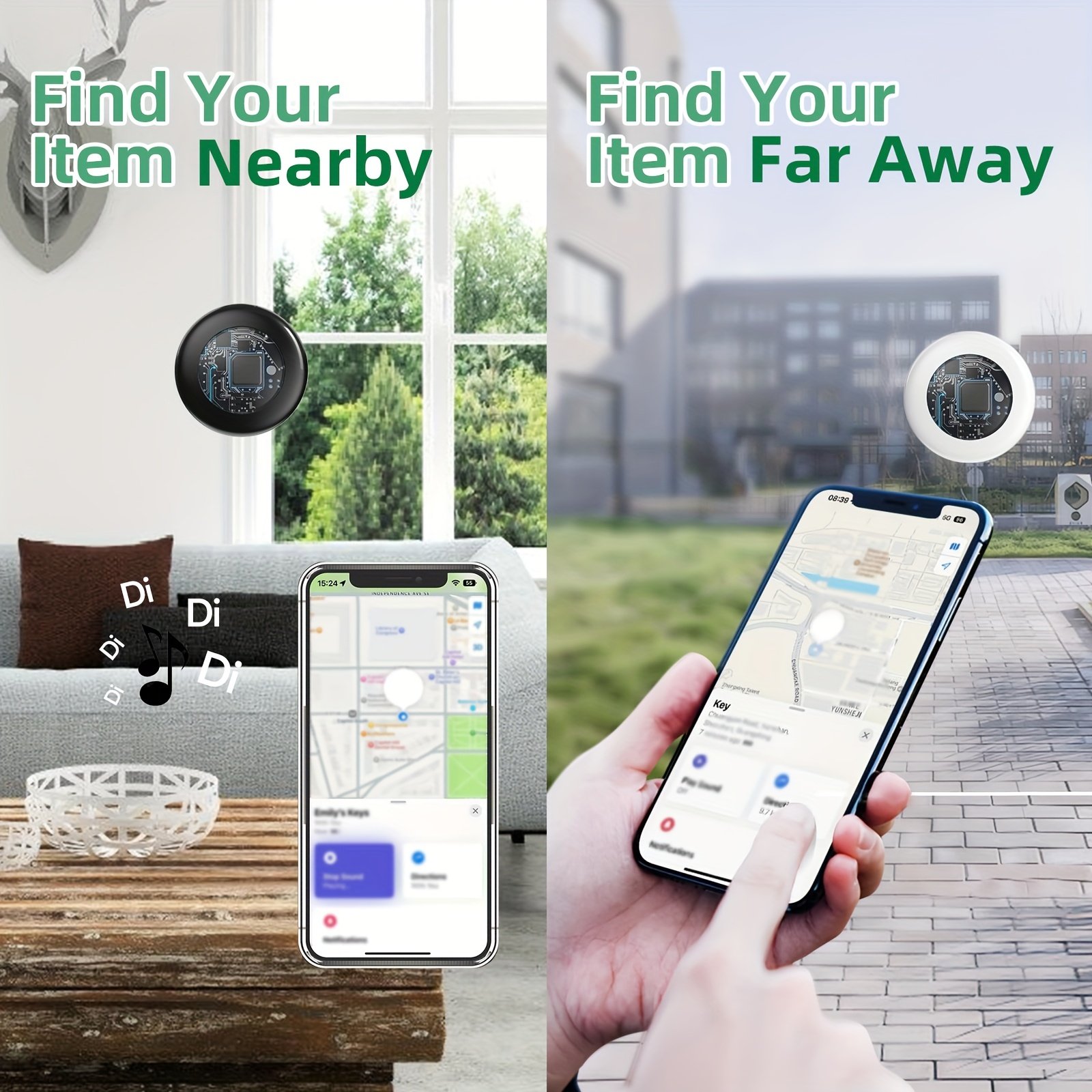 Smart Tracker Tag with Silicone Holder & Keyring – Image 6