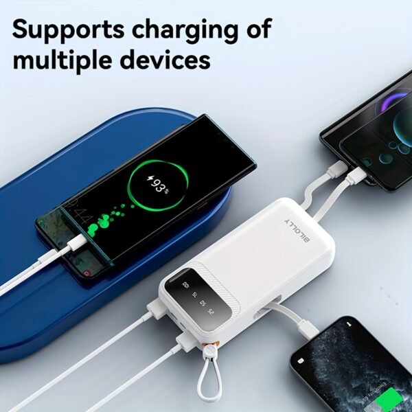 Portable Power Bank 10000mAh with Built-in Cables – Image 6