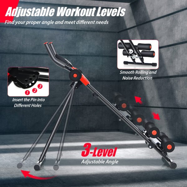 Foldable Ab Workout Machine – Adjustable Core Trainer with LCD Display for Home Gym – Image 6