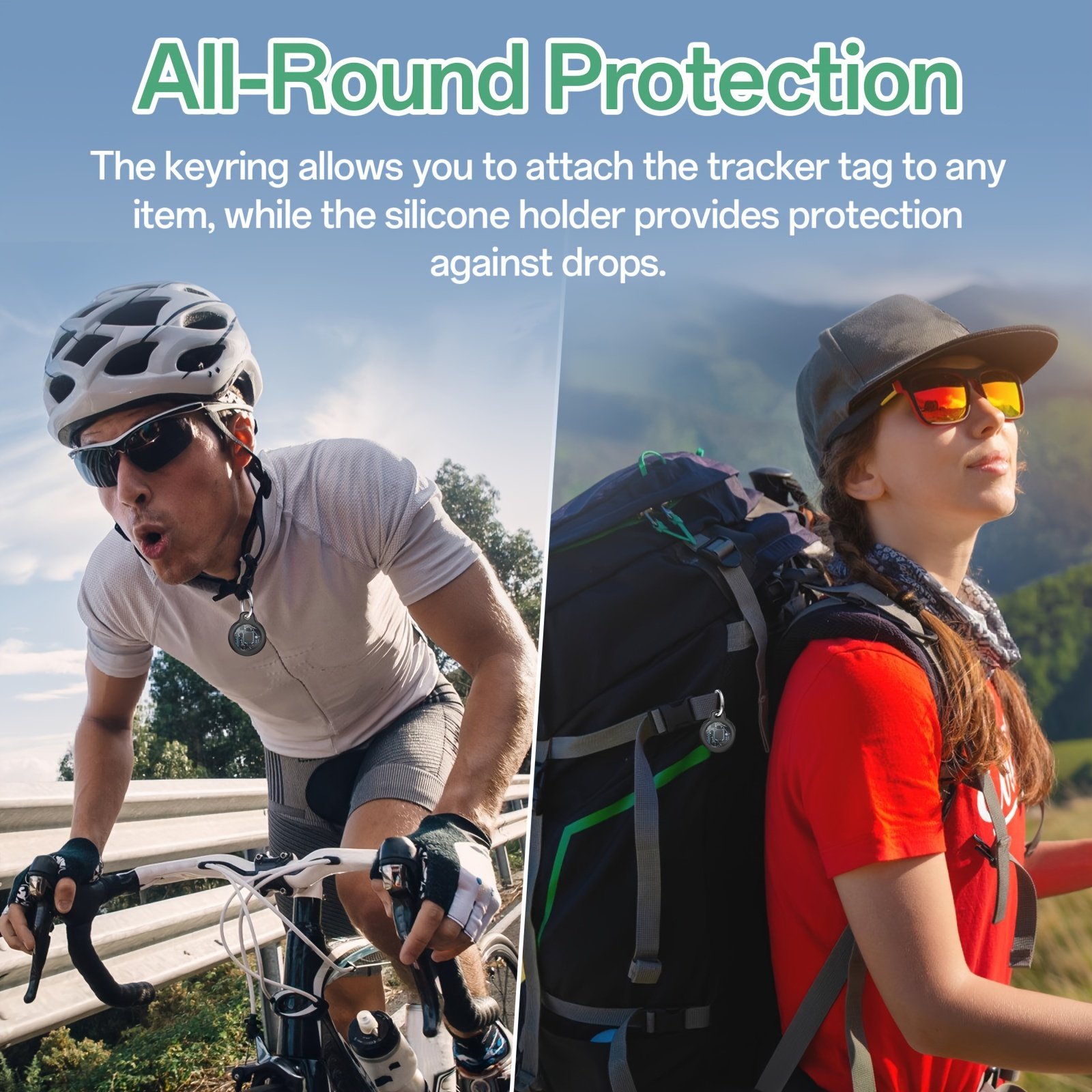 Smart Tracker Tag with Silicone Holder & Keyring – Image 4