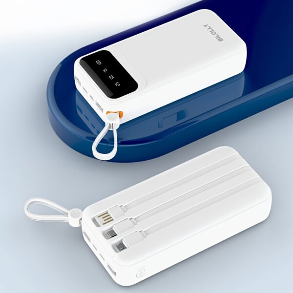 Portable Power Bank 10000mAh with Built-in Cables – Image 3