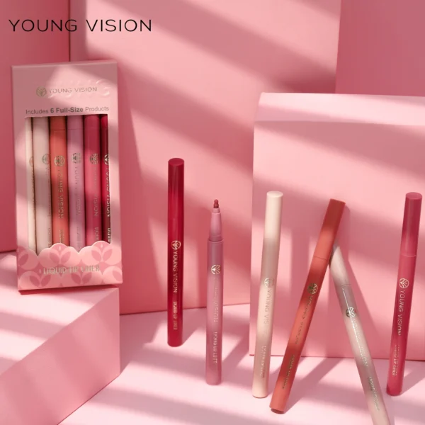 YOUNG VISION Lip Liner Set – 6pcs Matte Nude Waterproof – Image 5