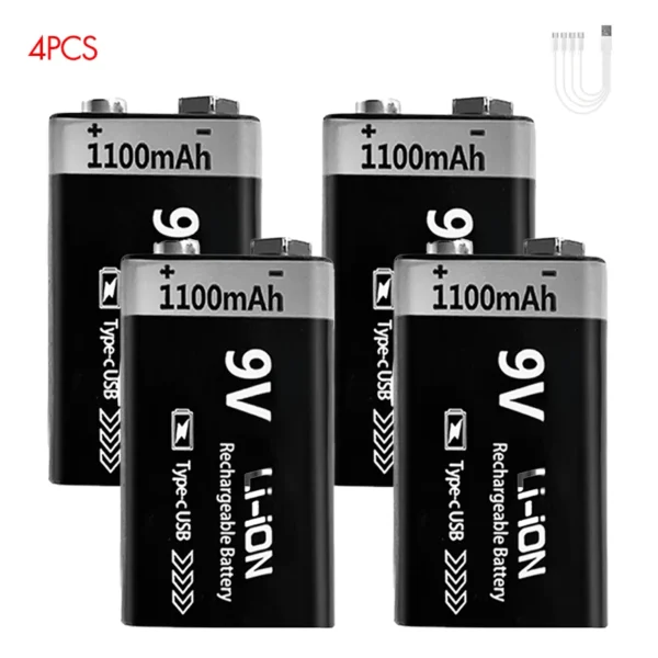MATOV 9V USB Rechargeable Battery 1100mAh Type-C – Image 15