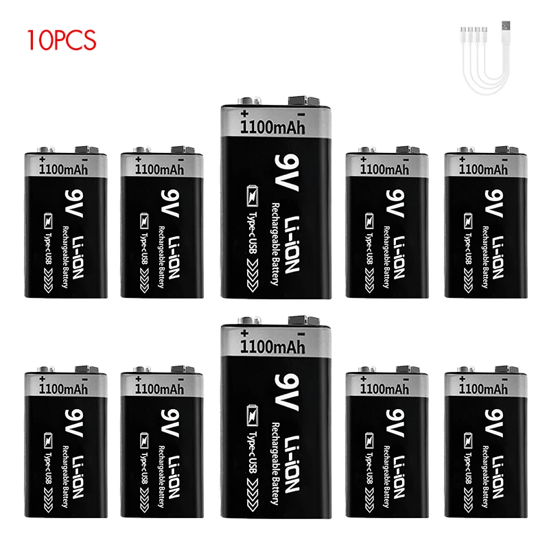 MATOV 9V USB Rechargeable Battery 1100mAh Type-C – Image 8