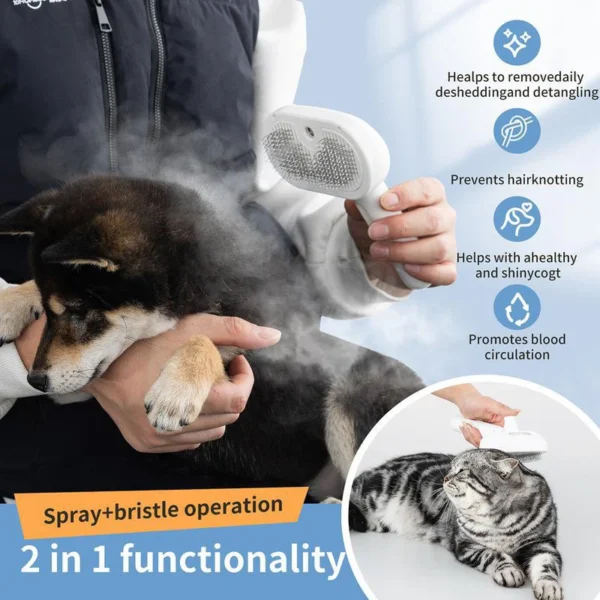 Pet Steam Massage Comb – USB Rechargeable Dog & Cat – Image 2