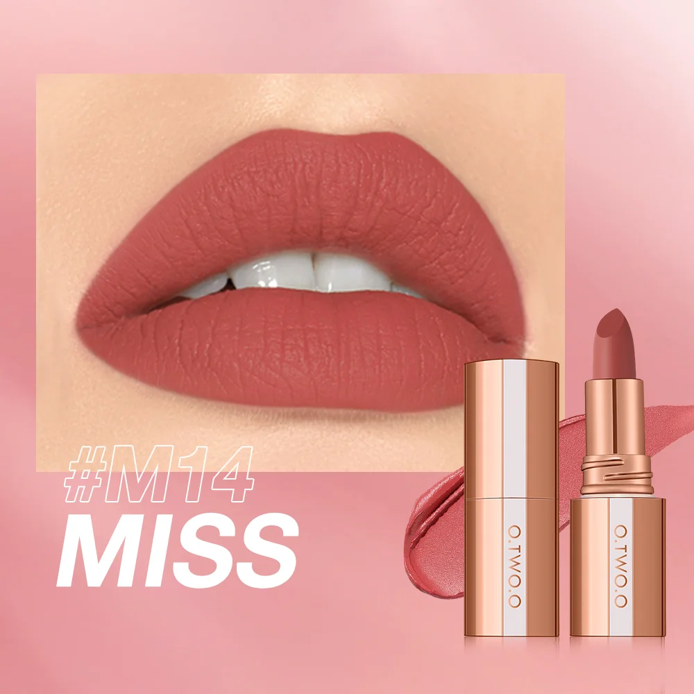 O.TWO.O Matte Lipstick – Long Lasting Waterproof Velvet Lip Tint – Image 11