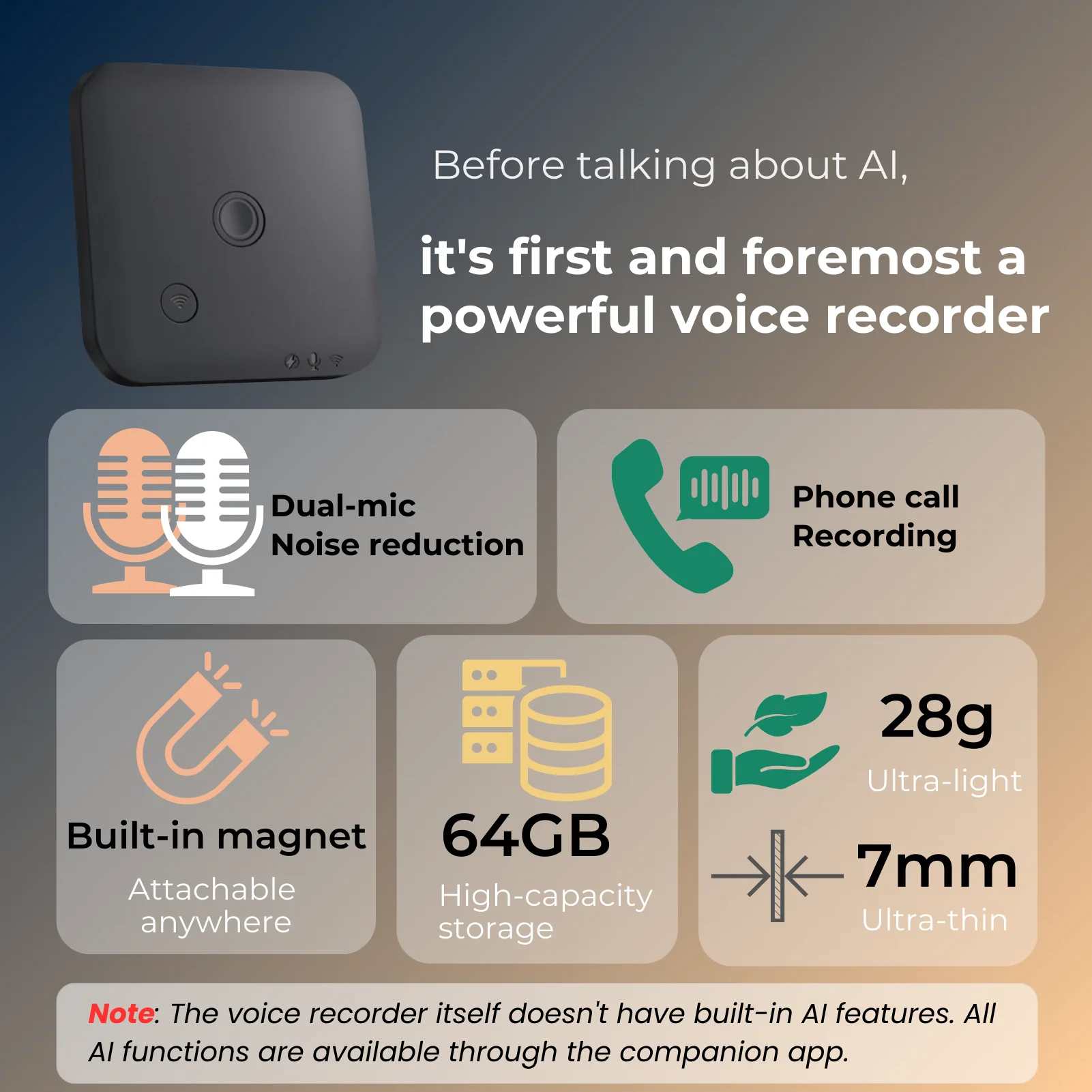 FoCase AI Voice Recorder – Image 3