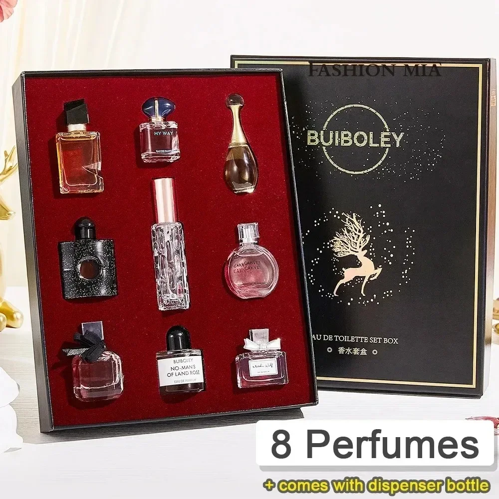 Unisex Cologne Gift Set – 8pcs Long-Lasting Woody Floral Perfume – Image 5