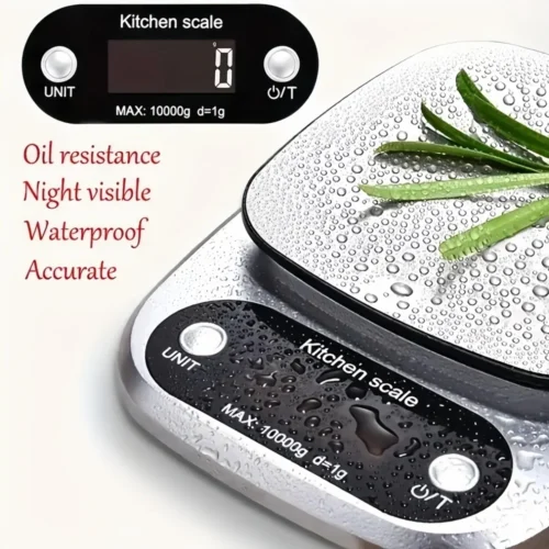 Digital Kitchen Scale – 10kg/1g Stainless Steel
