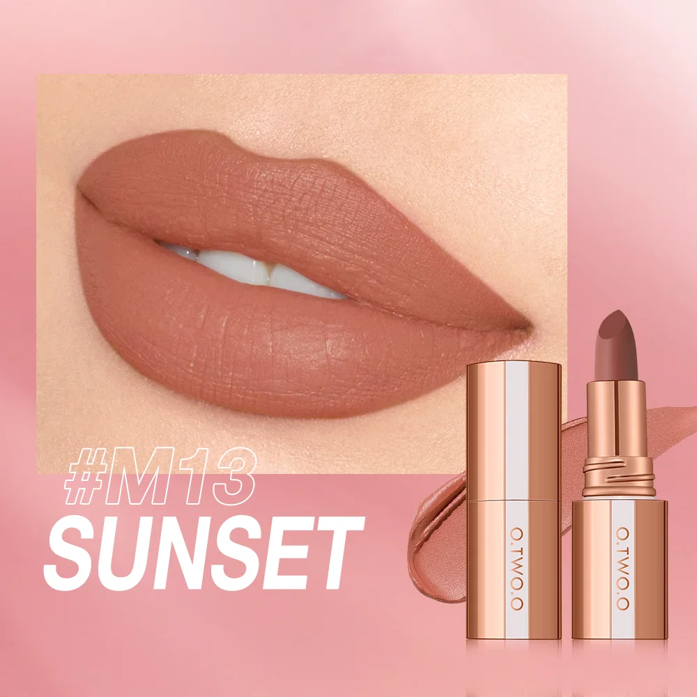 O.TWO.O Matte Lipstick – Long Lasting Waterproof Velvet Lip Tint – Image 12