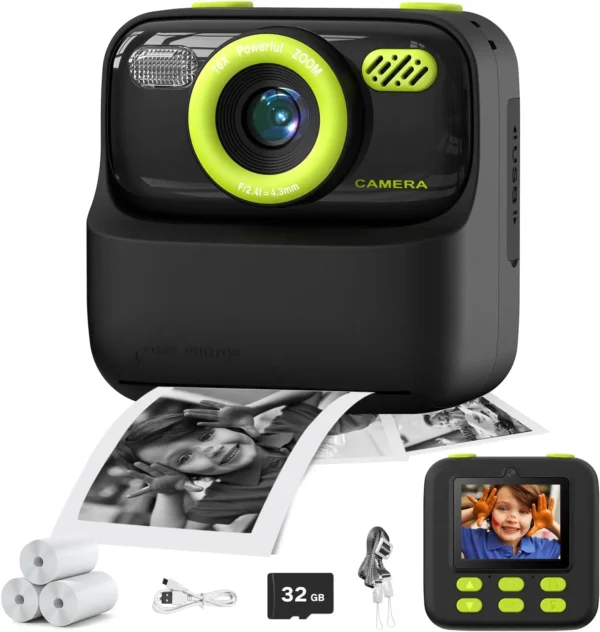 AMORUS Kids Instant Print Camera – 1080P Dual Lens, 32GB Gift – Image 8