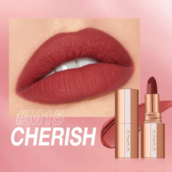 O.TWO.O Matte Lipstick – Long Lasting Waterproof Velvet Lip Tint – Image 14