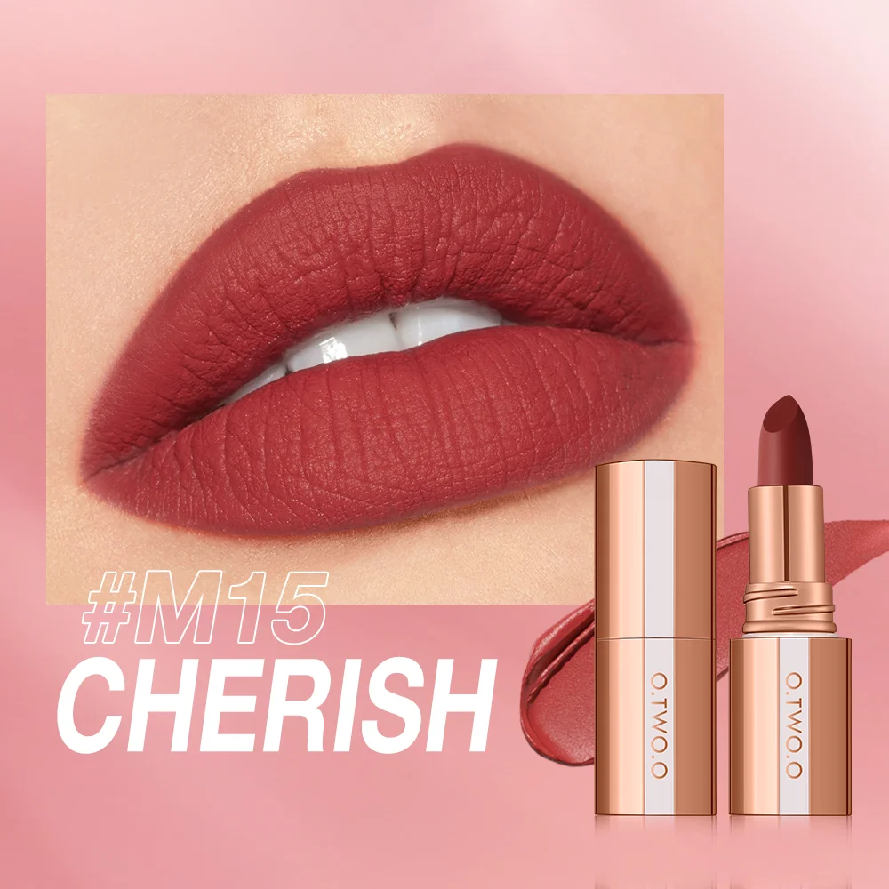 O.TWO.O Matte Lipstick – Long Lasting Waterproof Velvet Lip Tint – Image 14
