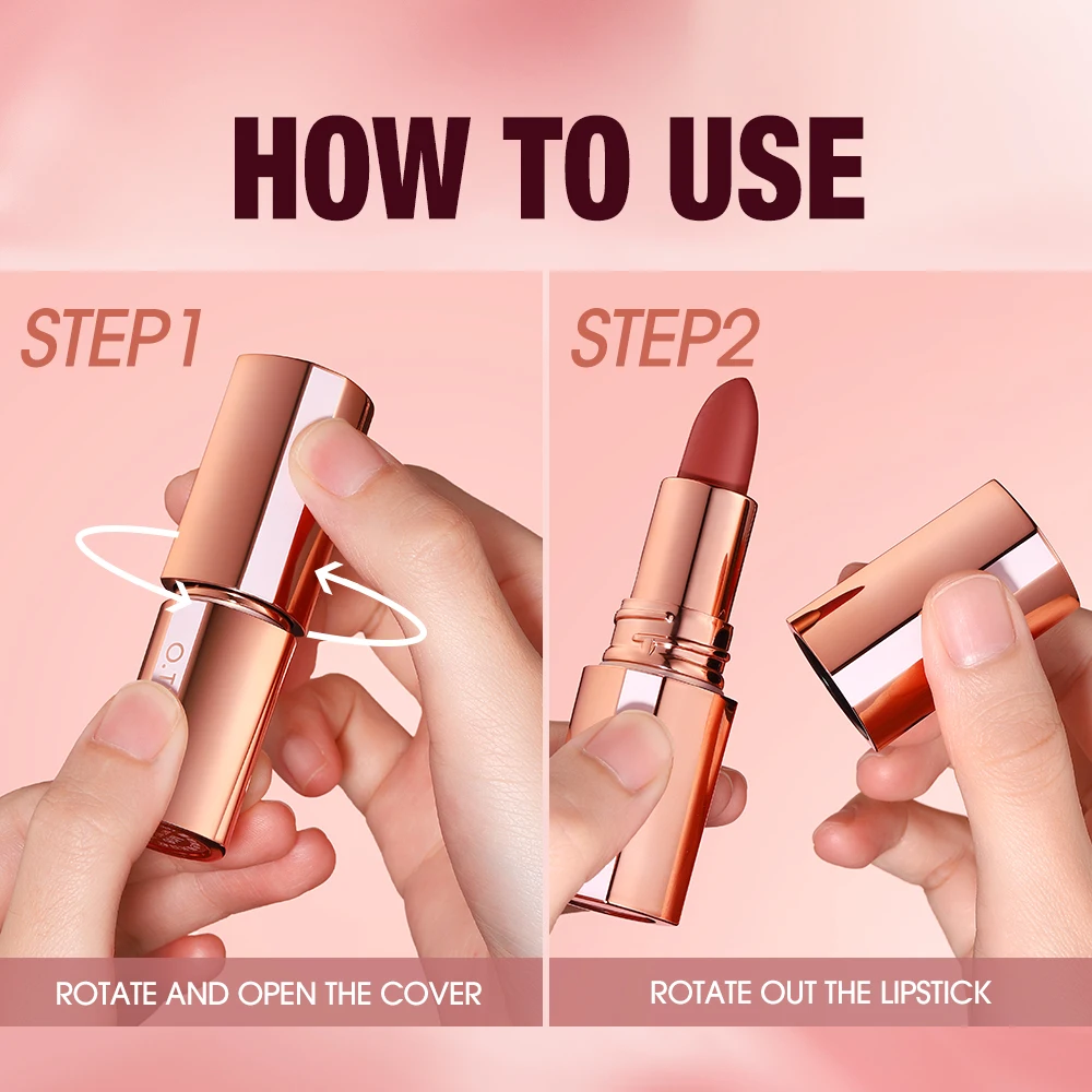 O.TWO.O Matte Lipstick – Long Lasting Waterproof Velvet Lip Tint – Image 5