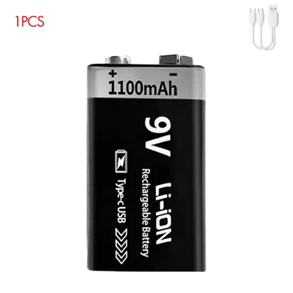 MATOV 9V USB Rechargeable Battery 1100mAh Type-C – Image 13
