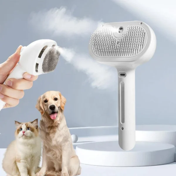 Pet Steam Massage Comb – USB Rechargeable Dog & Cat