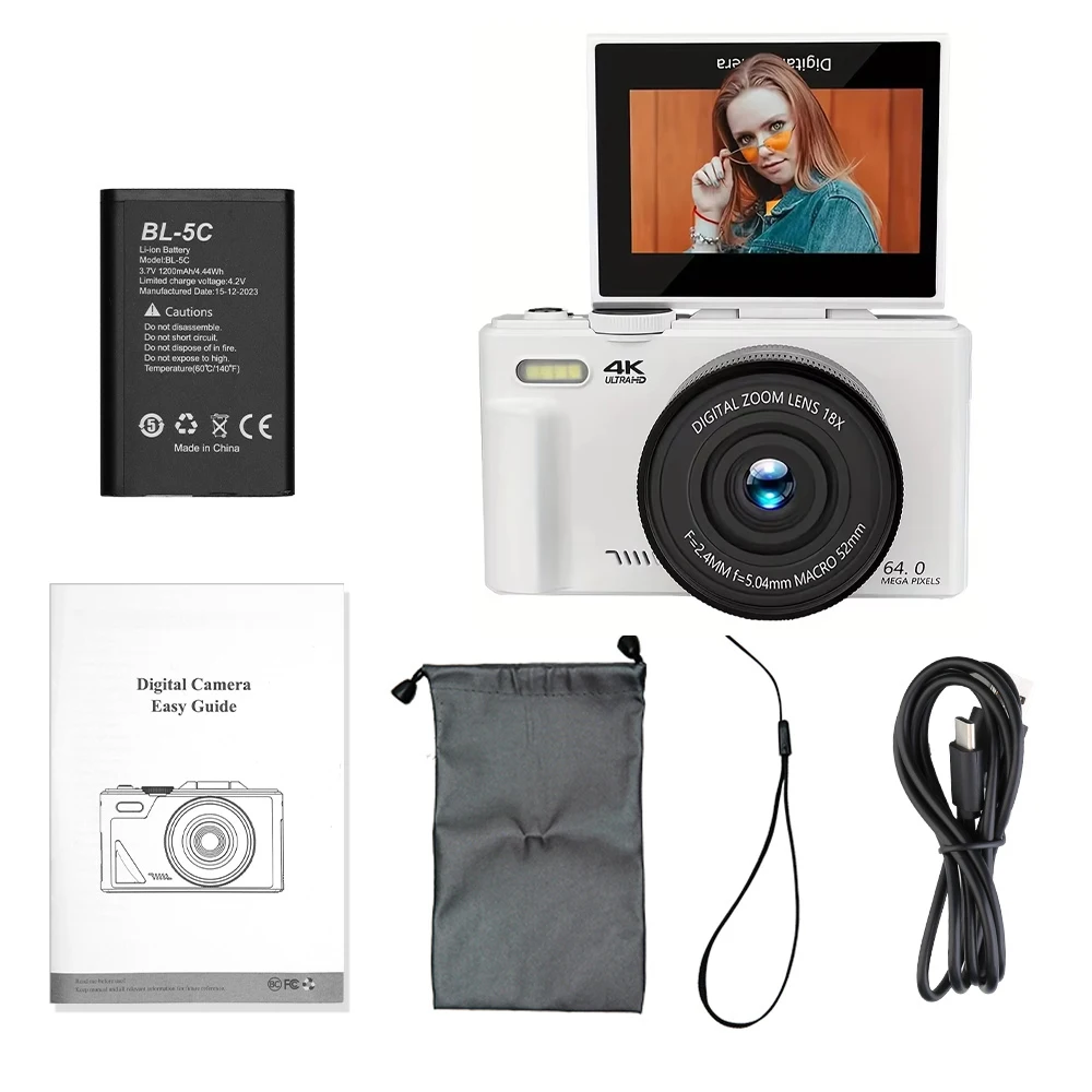 OURLIFE 4K Digital Camera – 48MP, 18X Zoom, WiFi Vlog Cam – Image 7