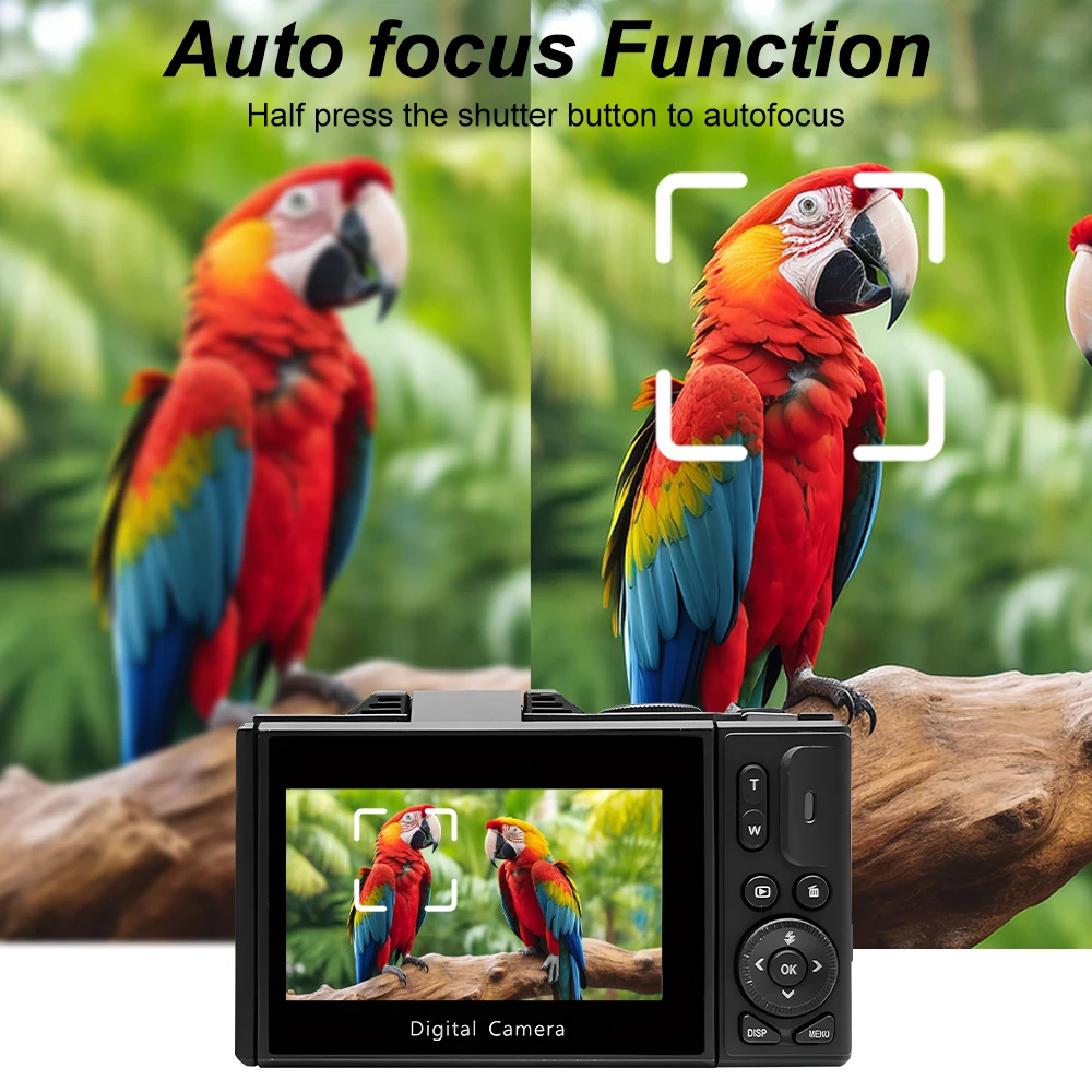 OURLIFE 4K Digital Camera – 48MP, 18X Zoom, WiFi Vlog Cam – Image 2