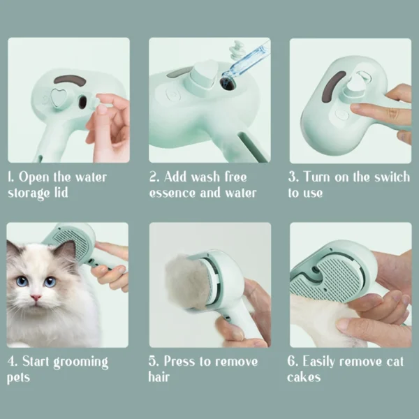 Pet Steam Massage Comb – USB Rechargeable Dog & Cat – Image 6