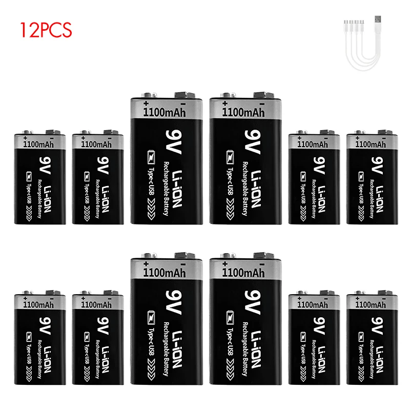 MATOV 9V USB Rechargeable Battery 1100mAh Type-C – Image 11