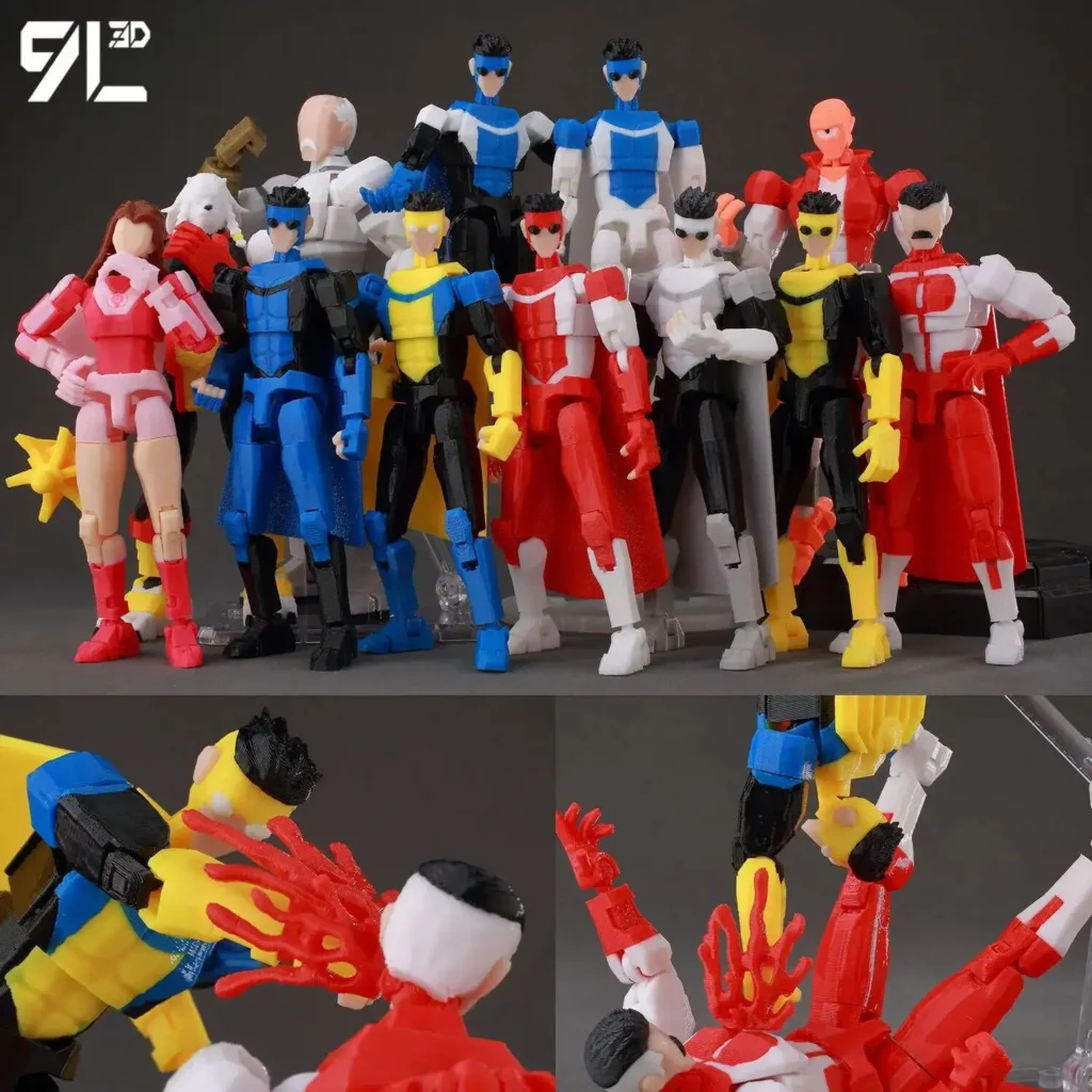 Invincible 2.0 Action Figure – 3D Printed Superhero 14cm Collectible