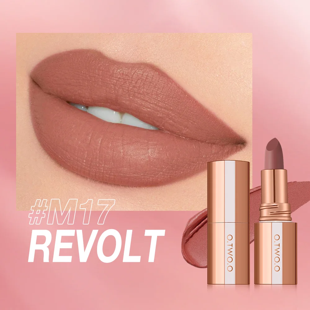 O.TWO.O Matte Lipstick – Long Lasting Waterproof Velvet Lip Tint – Image 10