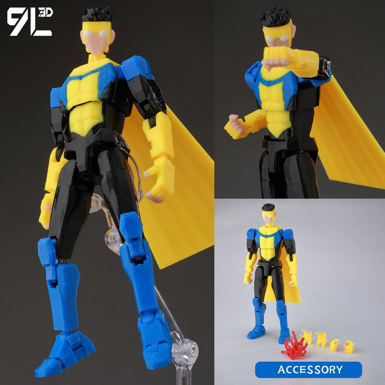 Invincible 2.0 Action Figure – 3D Printed Superhero 14cm Collectible – Image 20