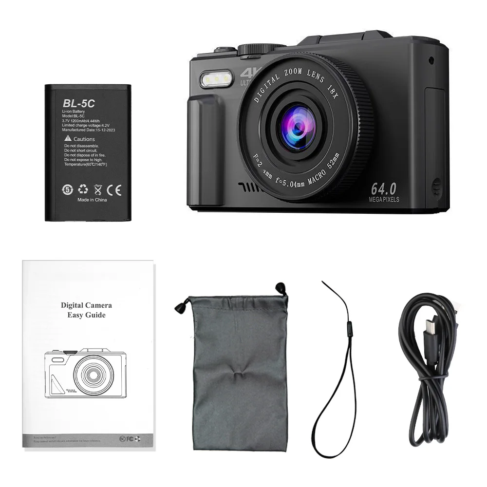 OURLIFE 4K Digital Camera – 48MP, 18X Zoom, WiFi Vlog Cam – Image 9