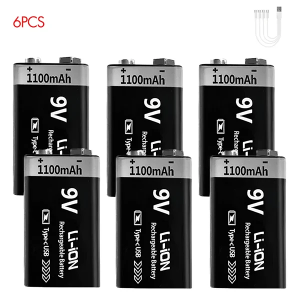 MATOV 9V USB Rechargeable Battery 1100mAh Type-C – Image 14