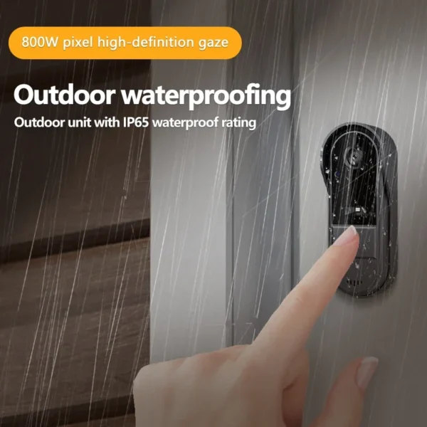 Wireless Video Doorbell – 4.3" IPS Screen, HD Camera, Night Vision – Image 4
