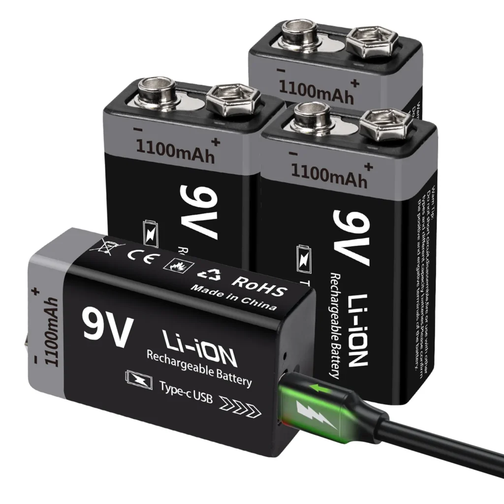 MATOV 9V USB Rechargeable Battery 1100mAh Type-C