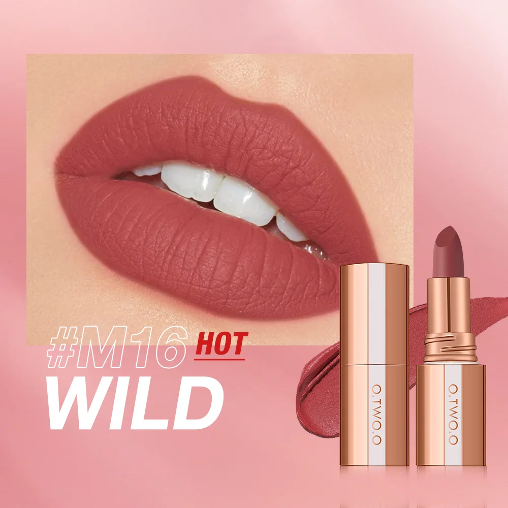 O.TWO.O Matte Lipstick – Long Lasting Waterproof Velvet Lip Tint – Image 13