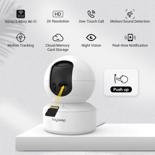 BoyKeep 2K Pet Dog Camera – WiFi Indoor Security with 360° & 2-Way Audio – Image 6