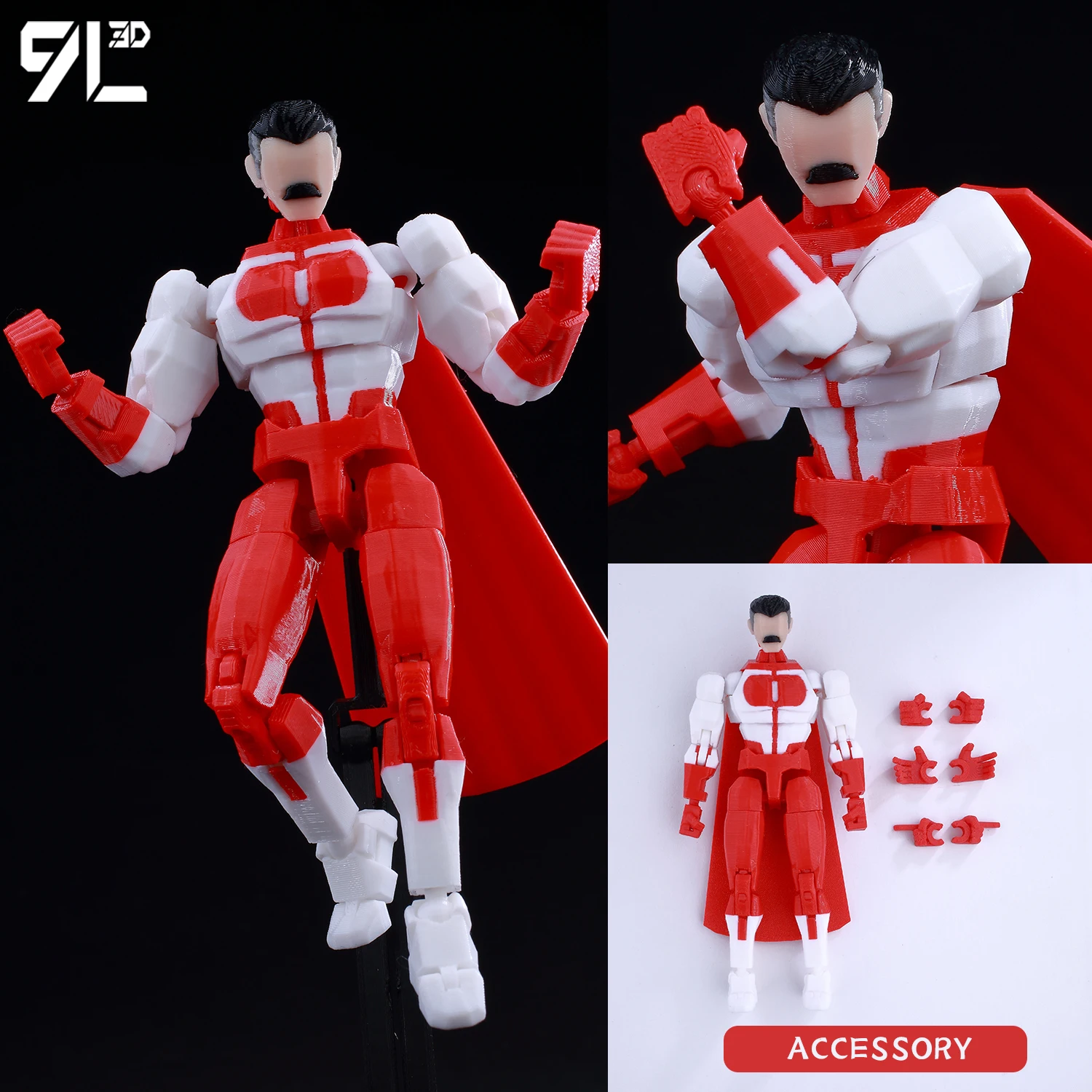 Invincible 2.0 Action Figure – 3D Printed Superhero 14cm Collectible – Image 21