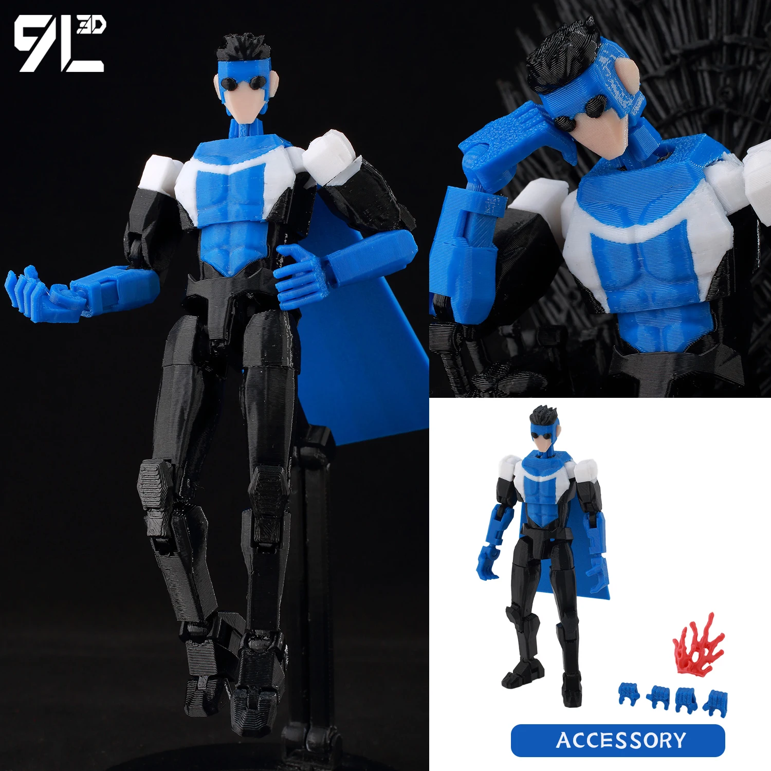 Invincible 2.0 Action Figure – 3D Printed Superhero 14cm Collectible – Image 17