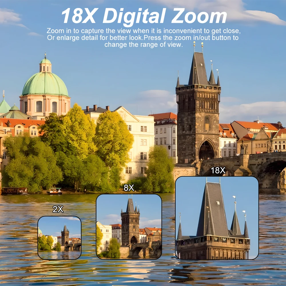 OURLIFE 4K Digital Camera – 48MP, 18X Zoom, WiFi Vlog Cam – Image 4