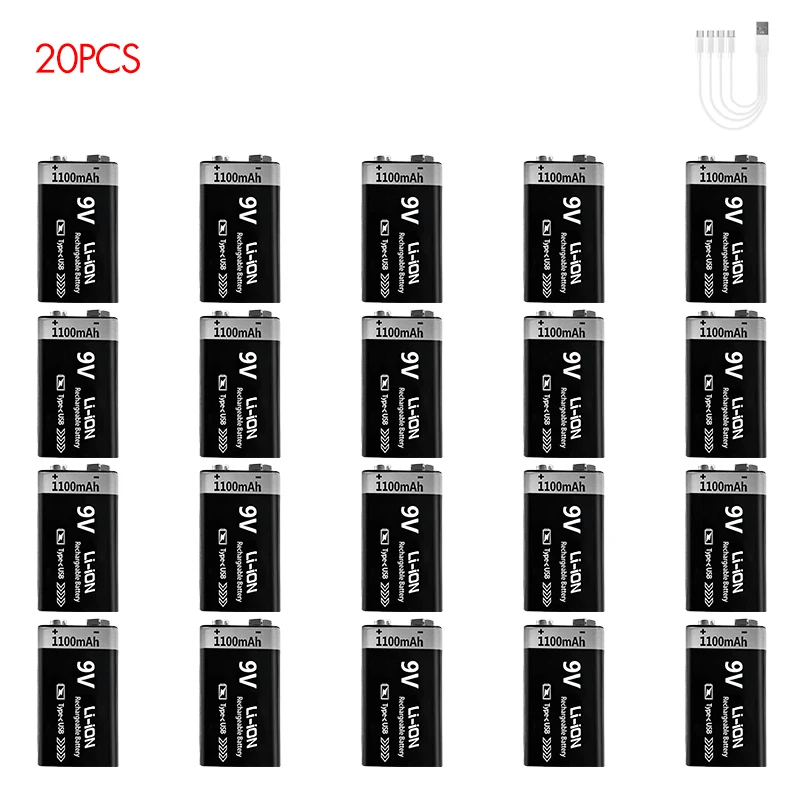 MATOV 9V USB Rechargeable Battery 1100mAh Type-C – Image 7