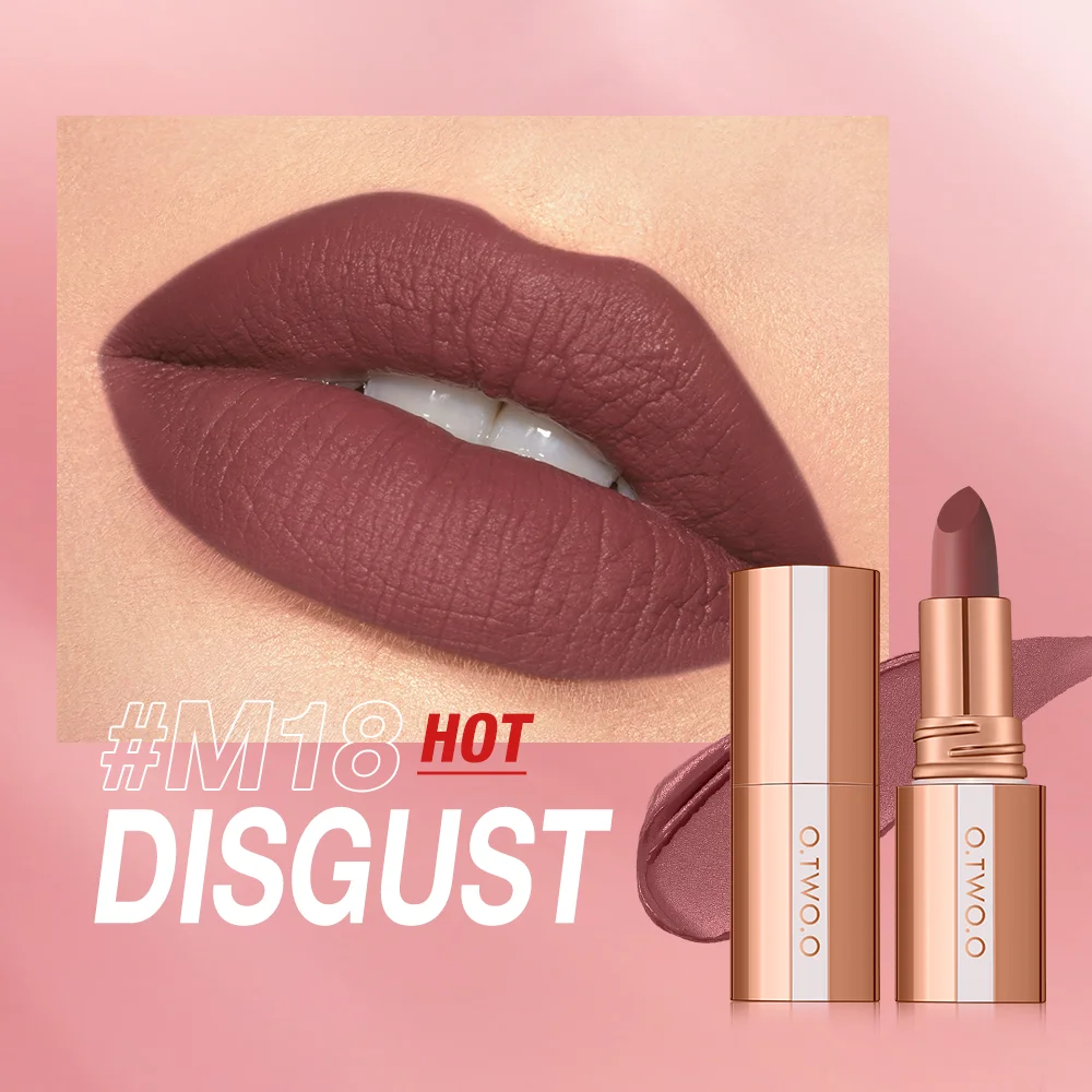 O.TWO.O Matte Lipstick – Long Lasting Waterproof Velvet Lip Tint – Image 9
