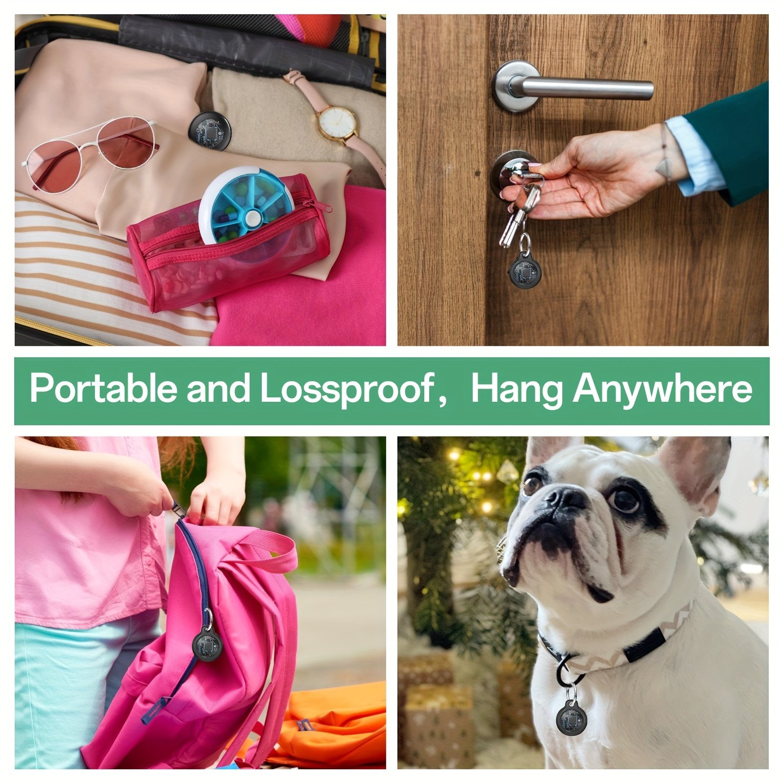 Smart Tracker Tag with Silicone Holder & Keyring – Image 3