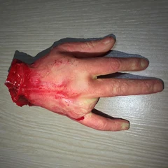 Halloween Latex Horror Props – Bloody Hand, Foot, Brain, Heart & Finger – Image 13