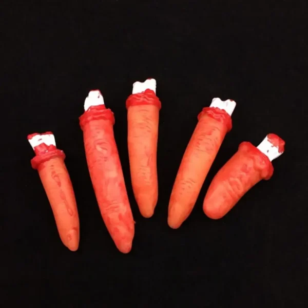 Halloween Latex Horror Props – Bloody Hand, Foot, Brain, Heart & Finger – Image 9