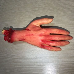 Halloween Latex Horror Props – Bloody Hand, Foot, Brain, Heart & Finger – Image 11