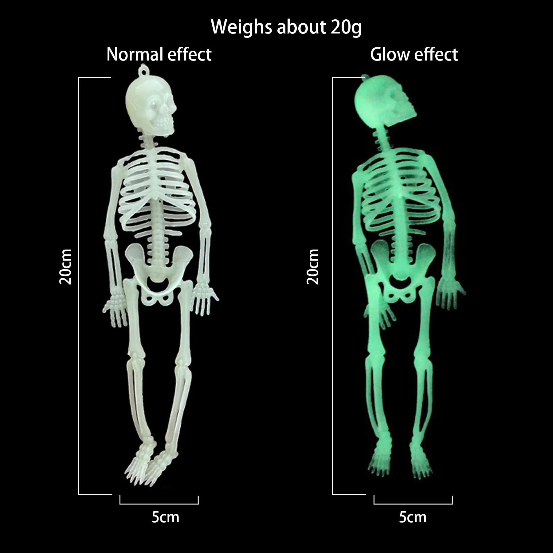 Halloween Skeleton 90cm – Poseable Glowing Decoration – Image 8