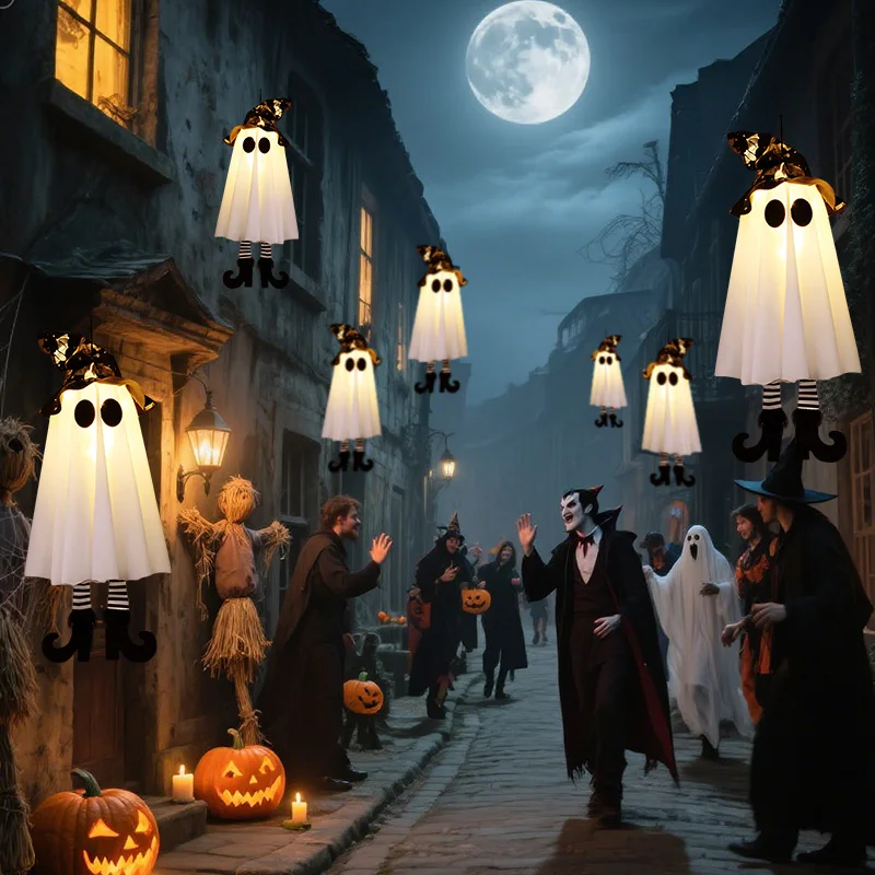 Halloween LED Witch & Ghost – Hanging Light Up Decoration (1/2/3pcs) – Image 2