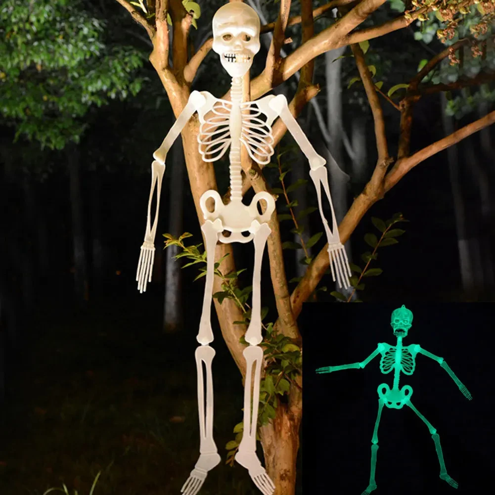 Halloween Skeleton 90cm – Poseable Glowing Decoration – Image 3