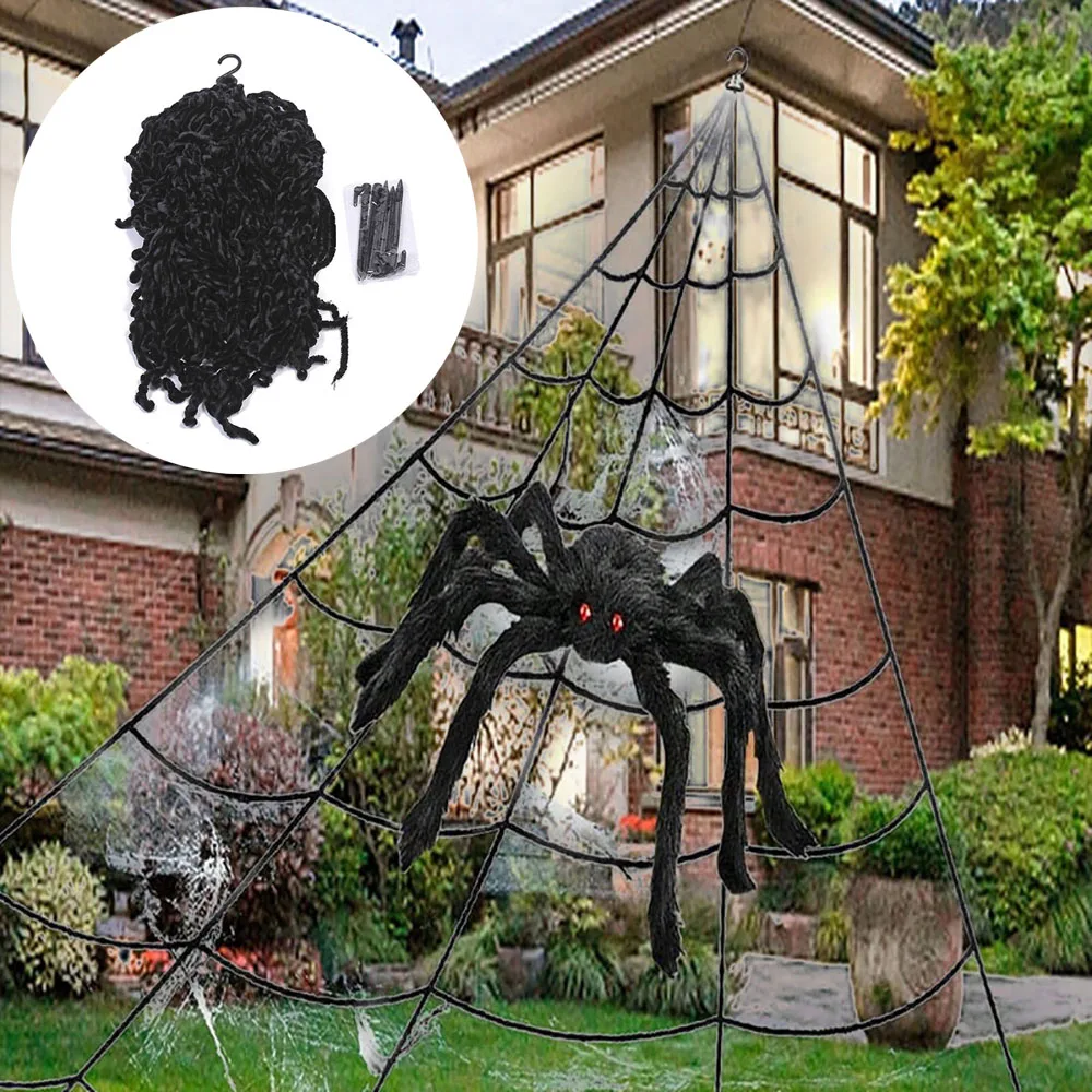 Halloween 5m Spider Web – Haunted House & Yard Decoration – Image 7