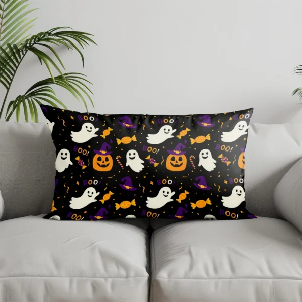 Halloween Ghosts Pillowcase – Home Decor Cushion Cover for Sofa, Bedroom & Car – Image 2