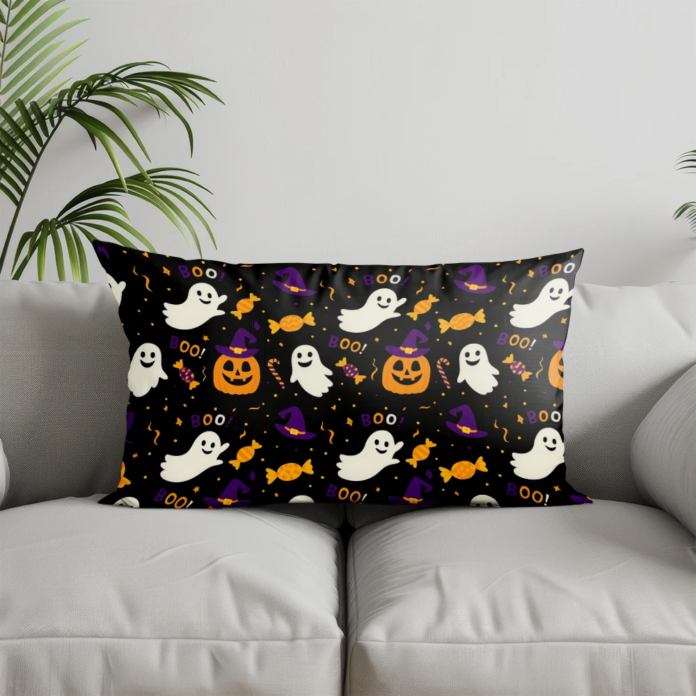 Halloween Ghosts Pillowcase – Home Decor Cushion Cover for Sofa, Bedroom & Car – Image 2