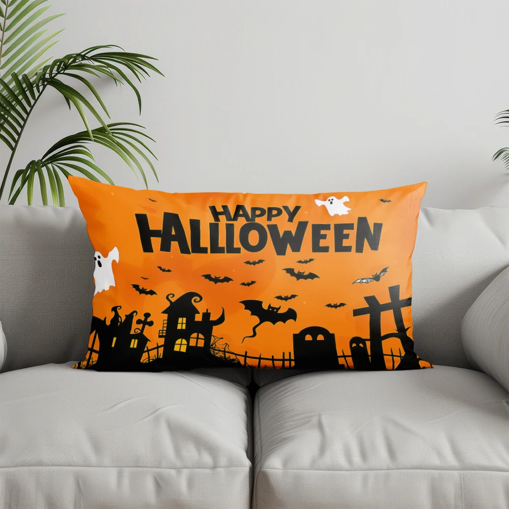 Halloween Ghosts Pillowcase – Home Decor Cushion Cover for Sofa, Bedroom & Car – Image 3