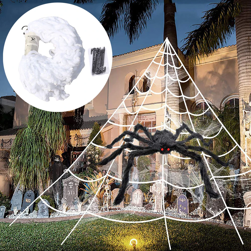 Halloween 5m Spider Web – Haunted House & Yard Decoration – Image 8